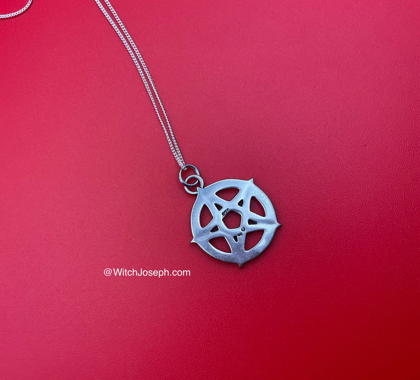Sterling Silver Pentacle With Chain