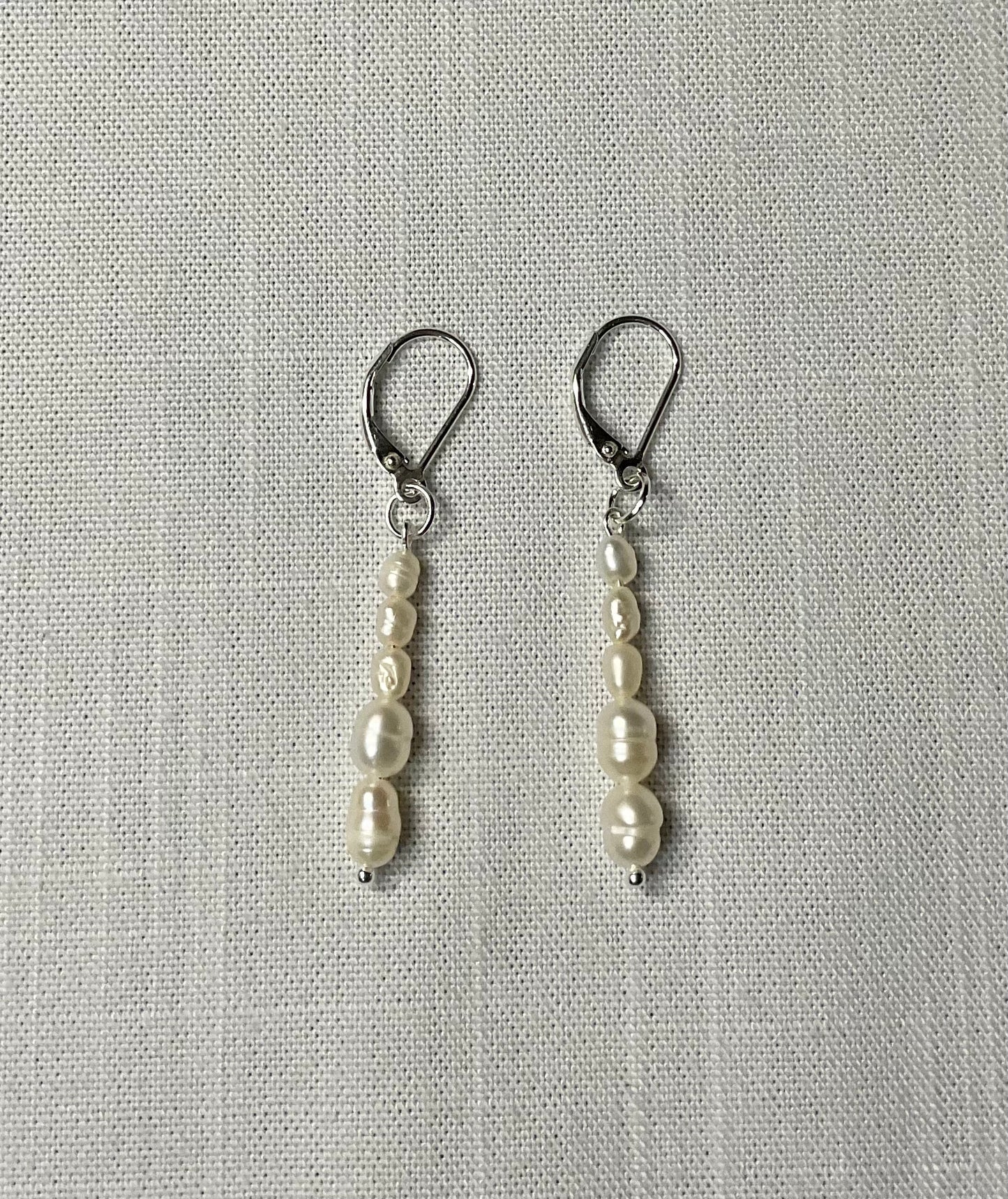 Fresh Water Pearl Dangle Earrings in .925 Sterling