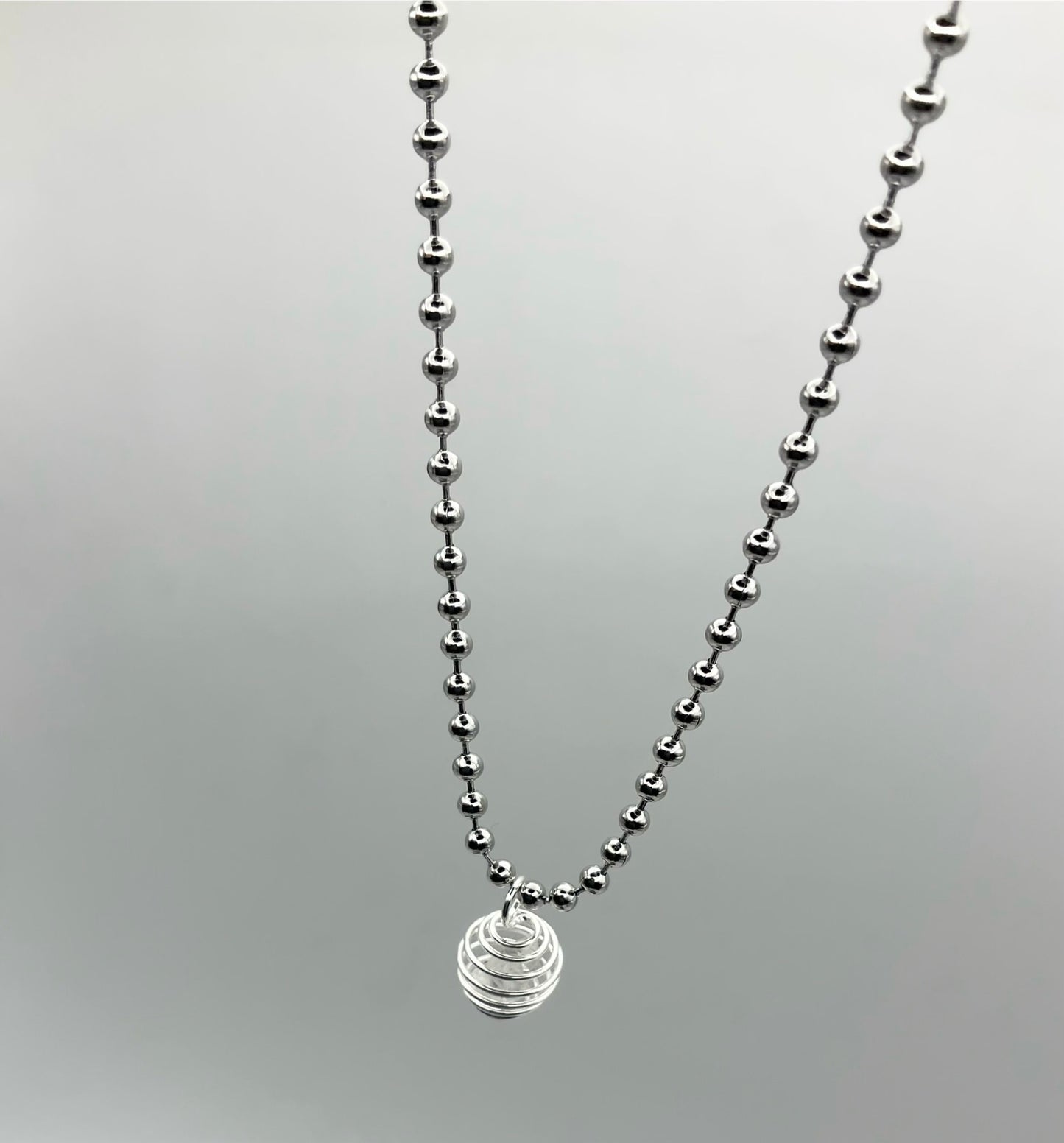 Clear Quartz Crystal Cage Charm Necklace