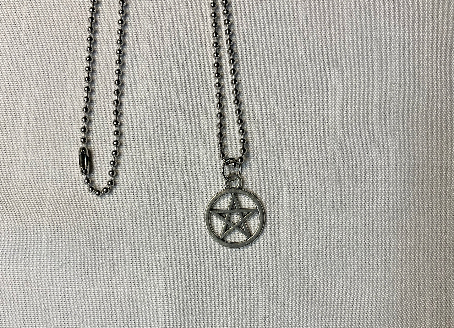 Small Pentagram Pentacle Charm Necklace