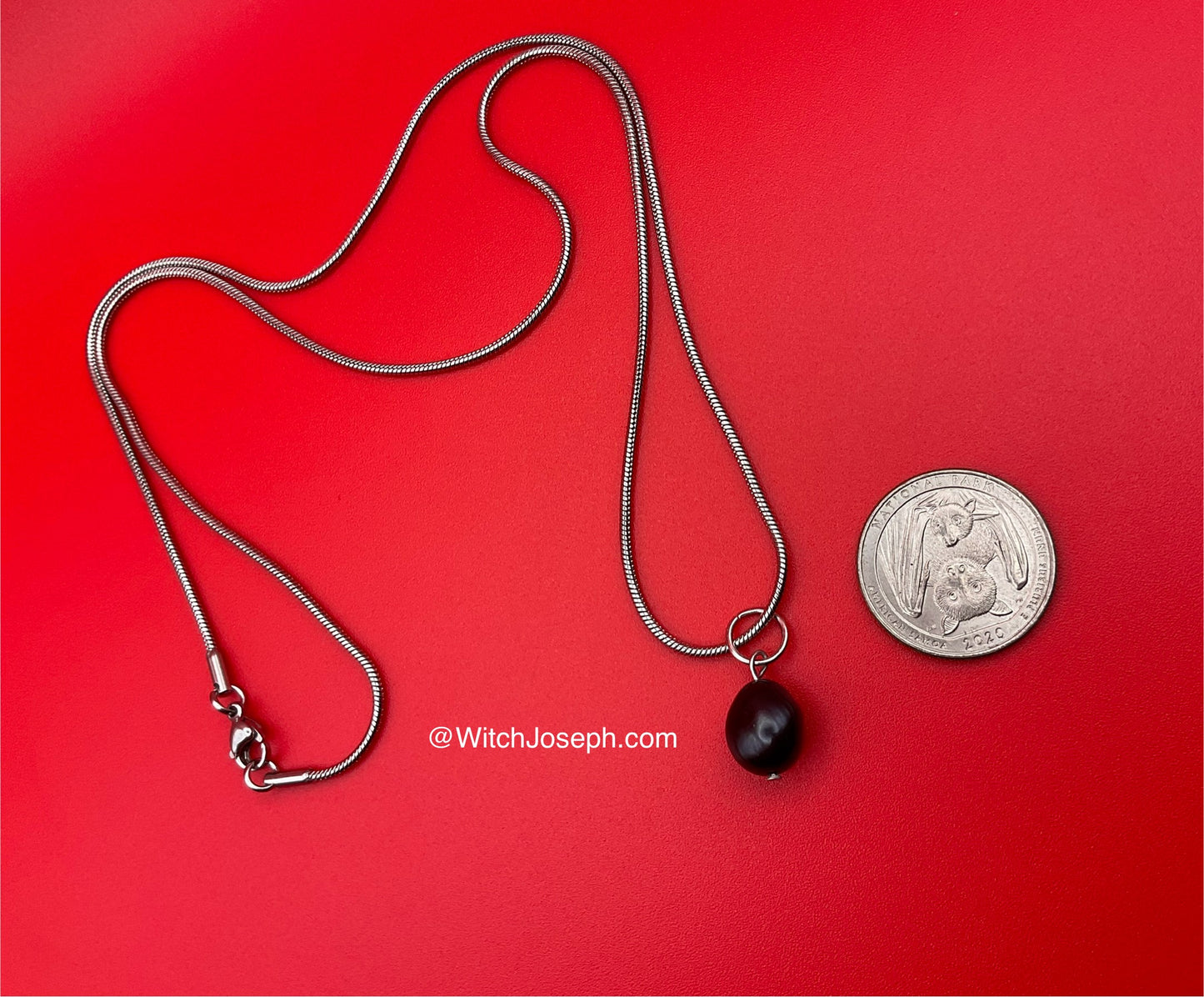 Black Pearl Droplet Necklace