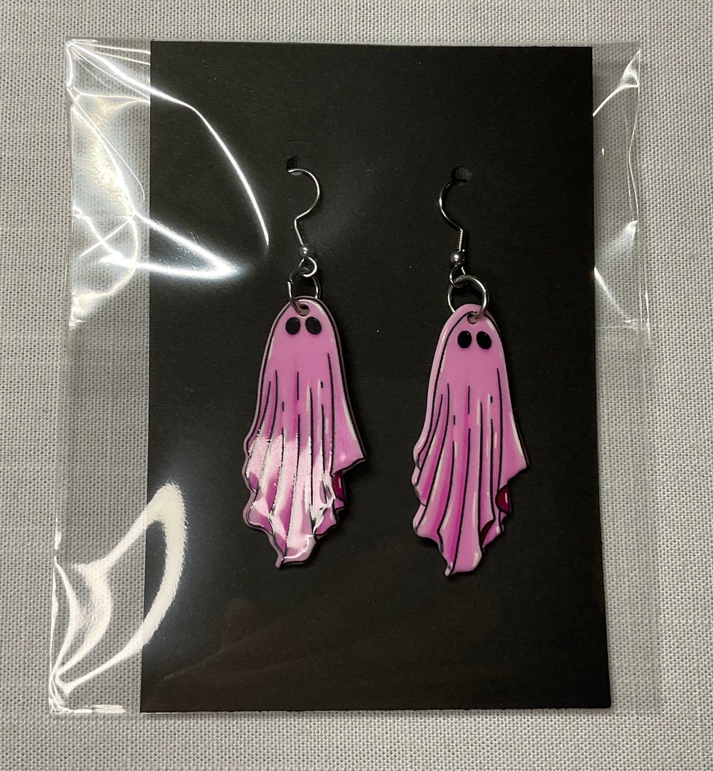 Pink Ghost Earrings