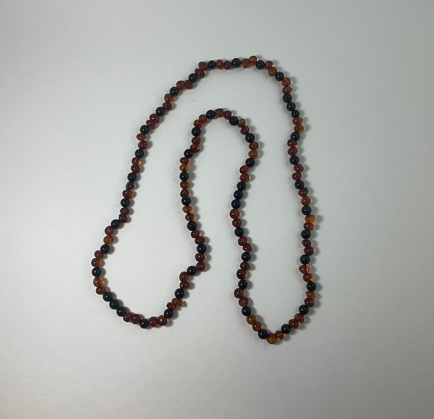 Jet and Amber Necklace, Orange and Black