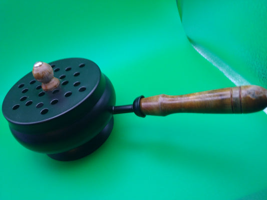 Incense burner with wooden handle