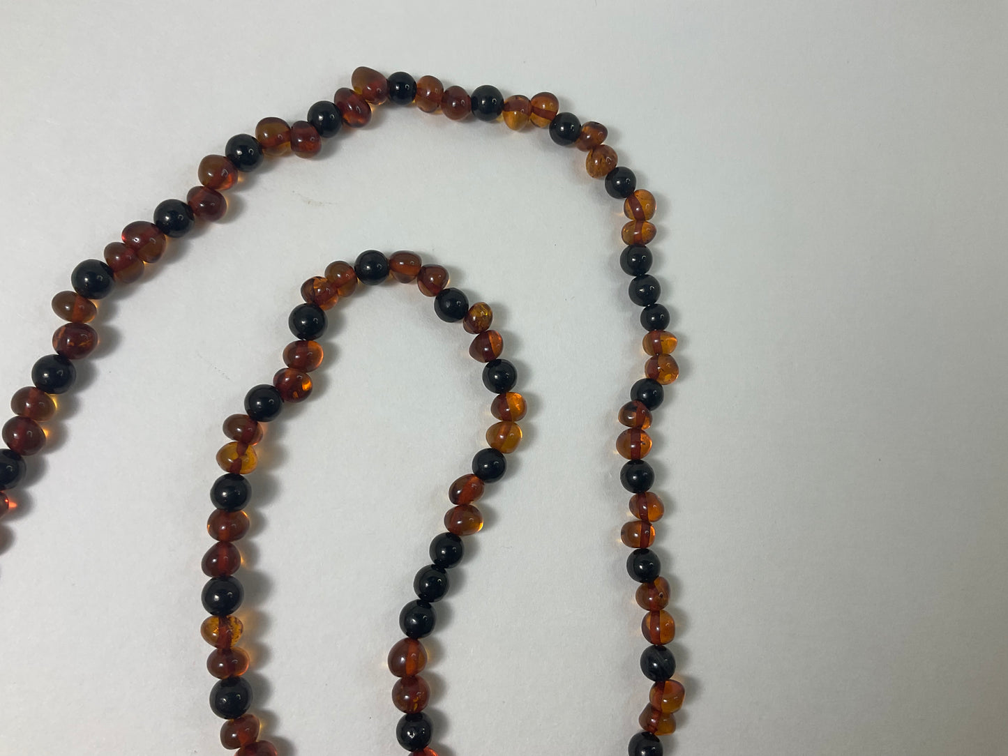 Jet and Amber Necklace, Orange and Black