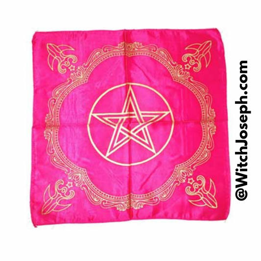 Pink Pentagram Altar Cloth