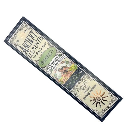 package of suns eye prosperity incense sticks from ancient elements against a white background