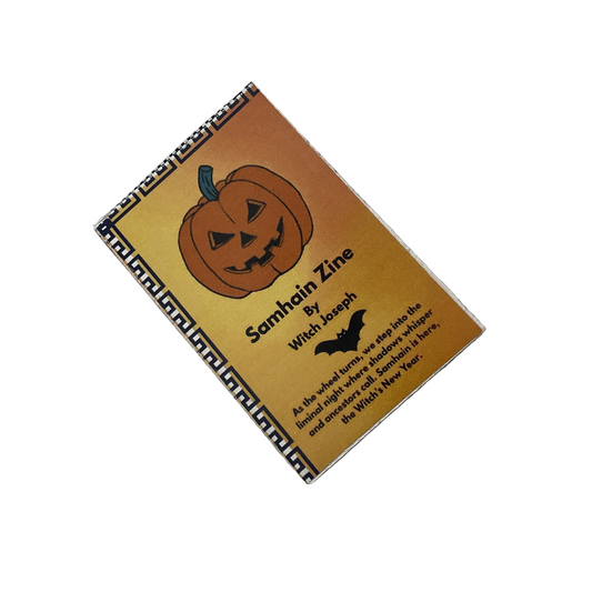 a photo of the Samhain Zine by Witch Joseph against a white background 