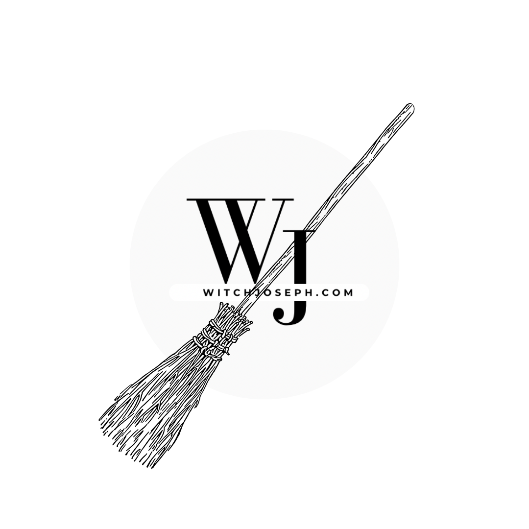 the Witch Joseph WJ logo with broom and url for the digital gift card