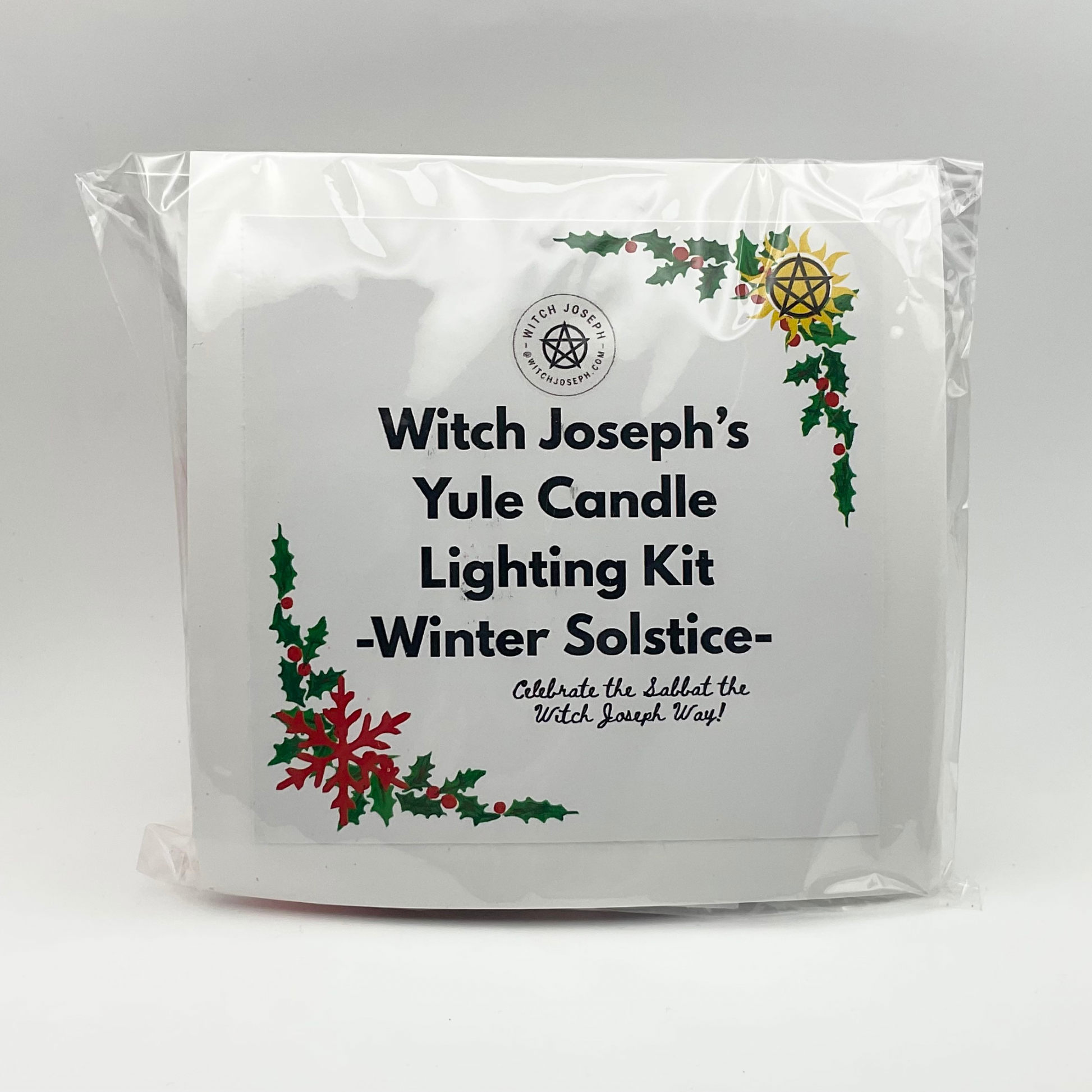 The Witch Joseph Yule candle lighting kit shown packaged from the front against a white background.