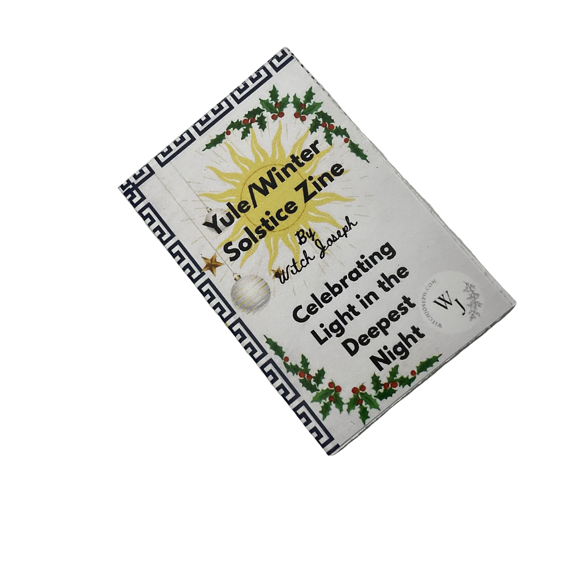 Yule/Winter Solstice Zine on a white background