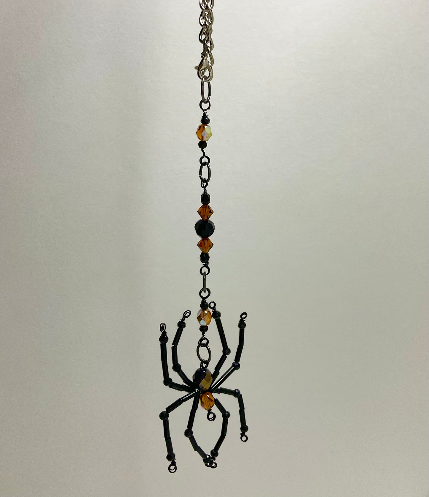 Spider Car Charm Black and Orange