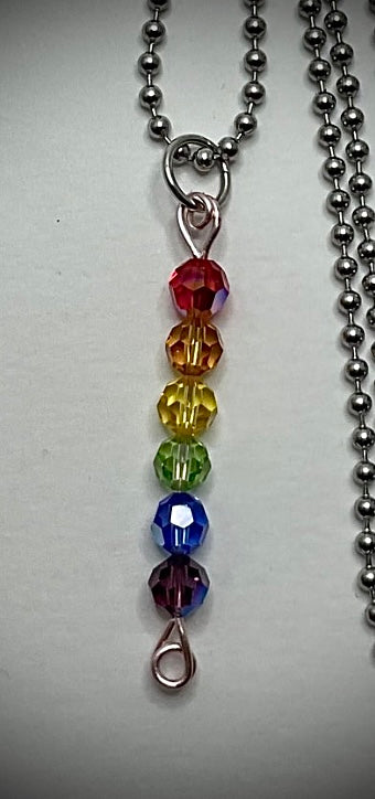 Rainbow Swavorski Crystal Pride Necklace