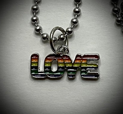 Rainbow LOVE Pride Necklace