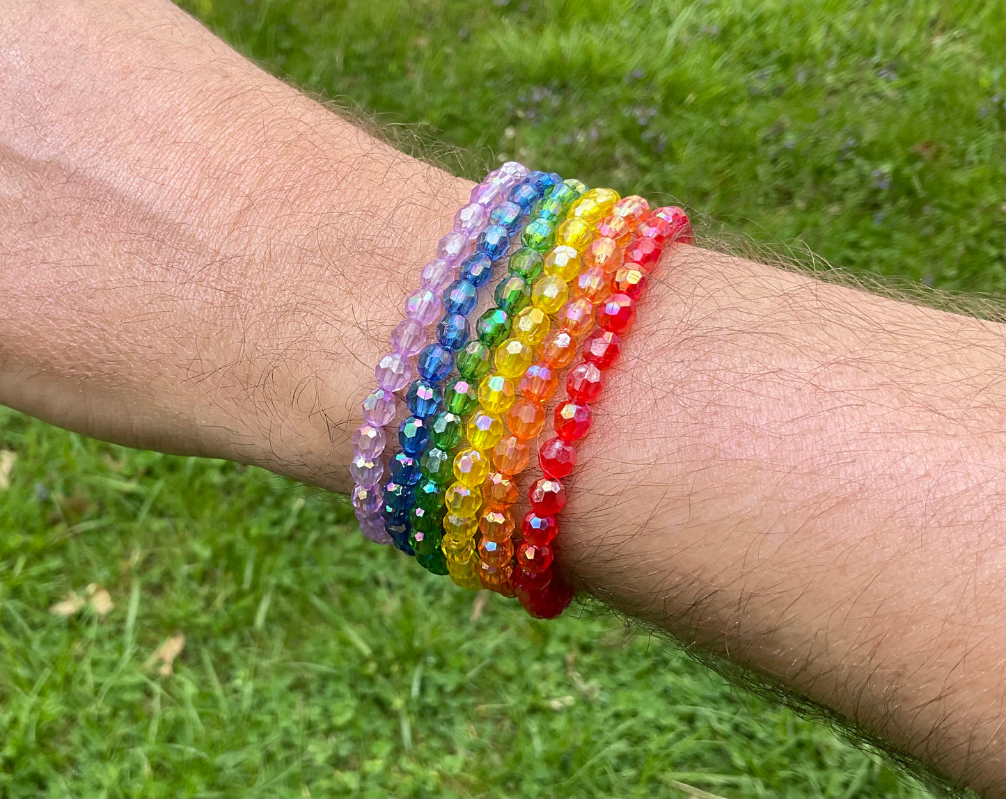 Rainbow Pride Stretch Bracelets Solid