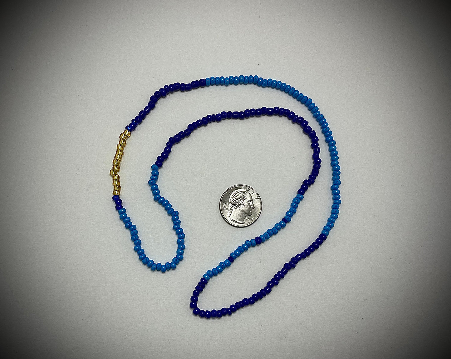 Blue and Gold Love Beads