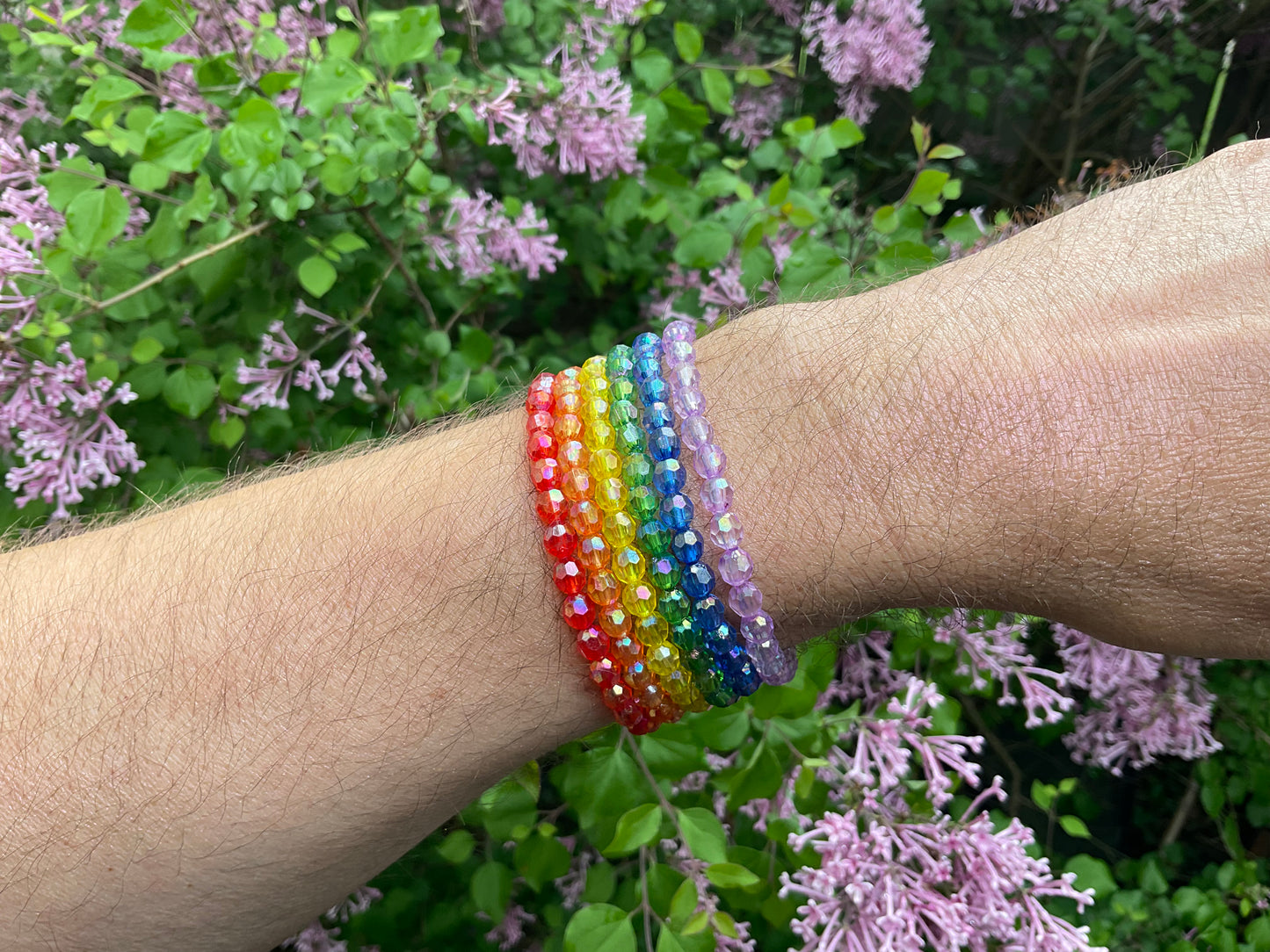 Rainbow Pride Stretch Bracelets Solid