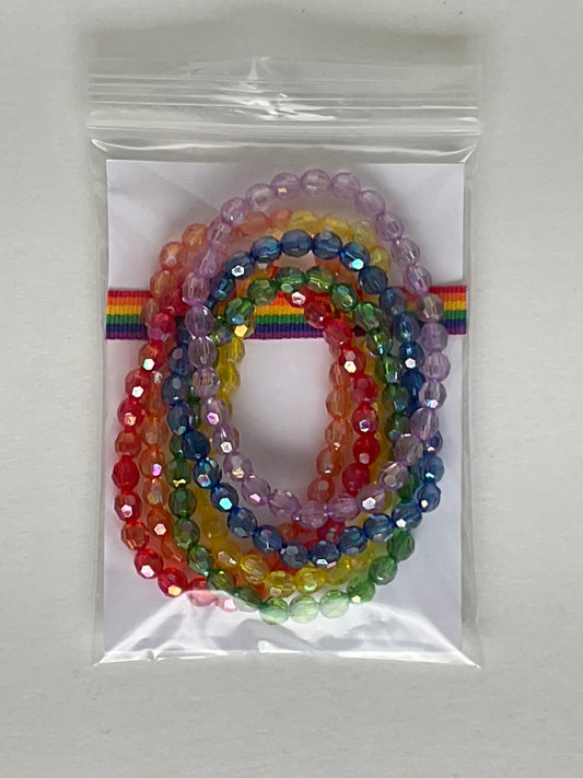 Rainbow Pride Stretch Bracelets Solid