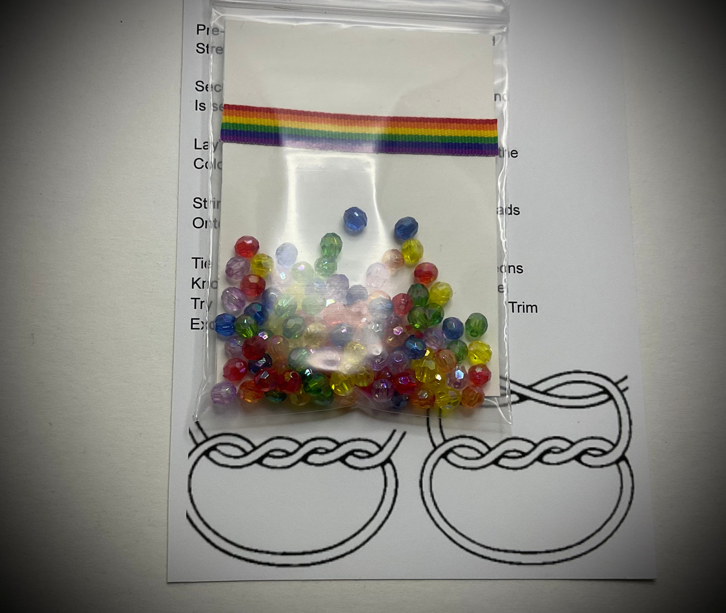 DIY Rainbow Pride Stretch Bracelet Kit