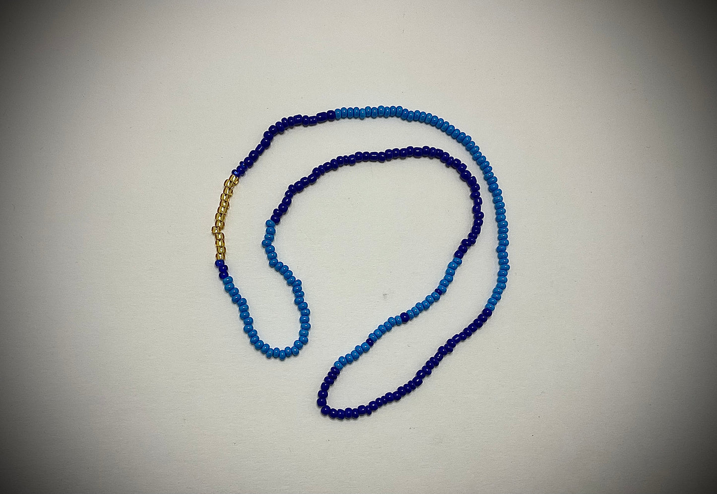 Blue and Gold Love Beads