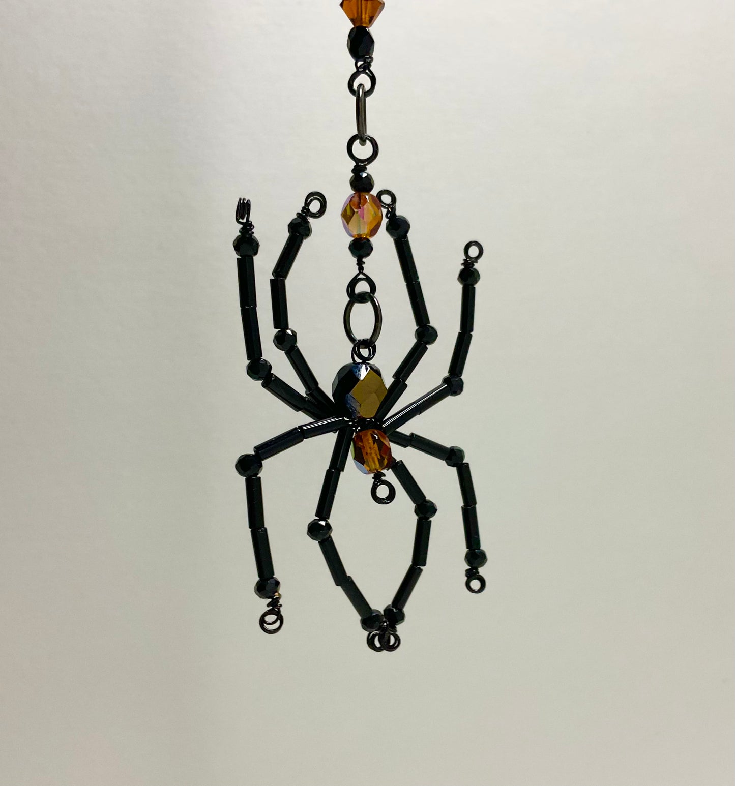 Spider Car Charm Black and Orange