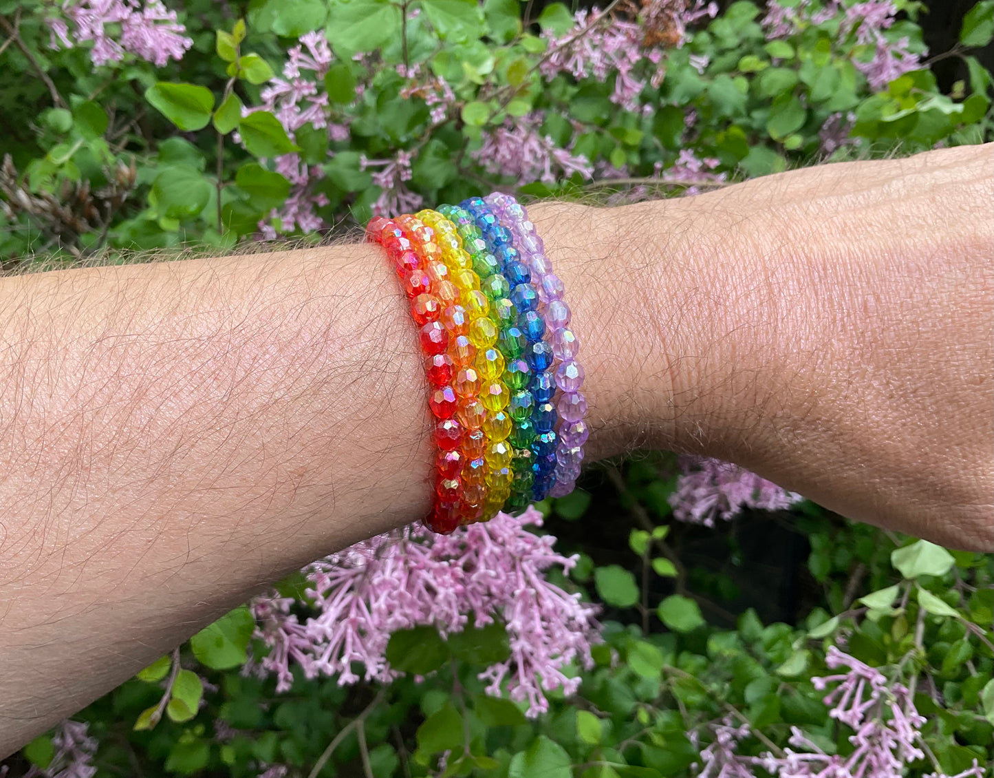 Rainbow Pride Stretch Bracelets Solid