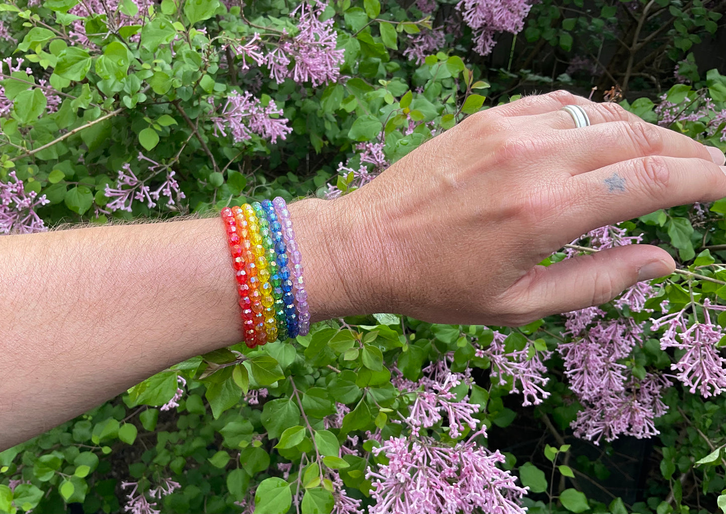 Rainbow Pride Stretch Bracelets Solid