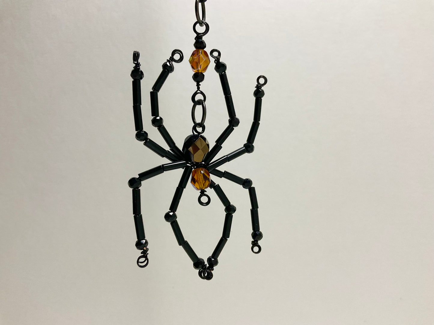 Spider Car Charm Black and Orange