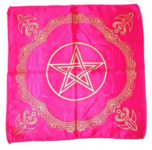 Pink Goddess Pentagram Altar Cloth