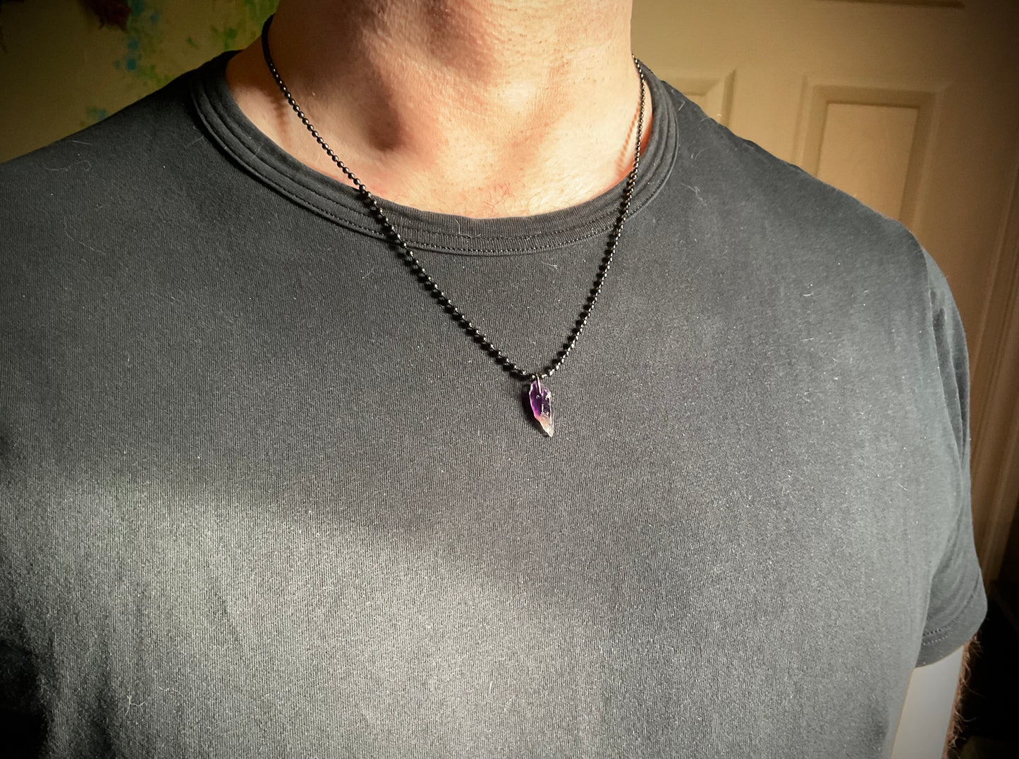 Amethyst Crystal Charm Necklace