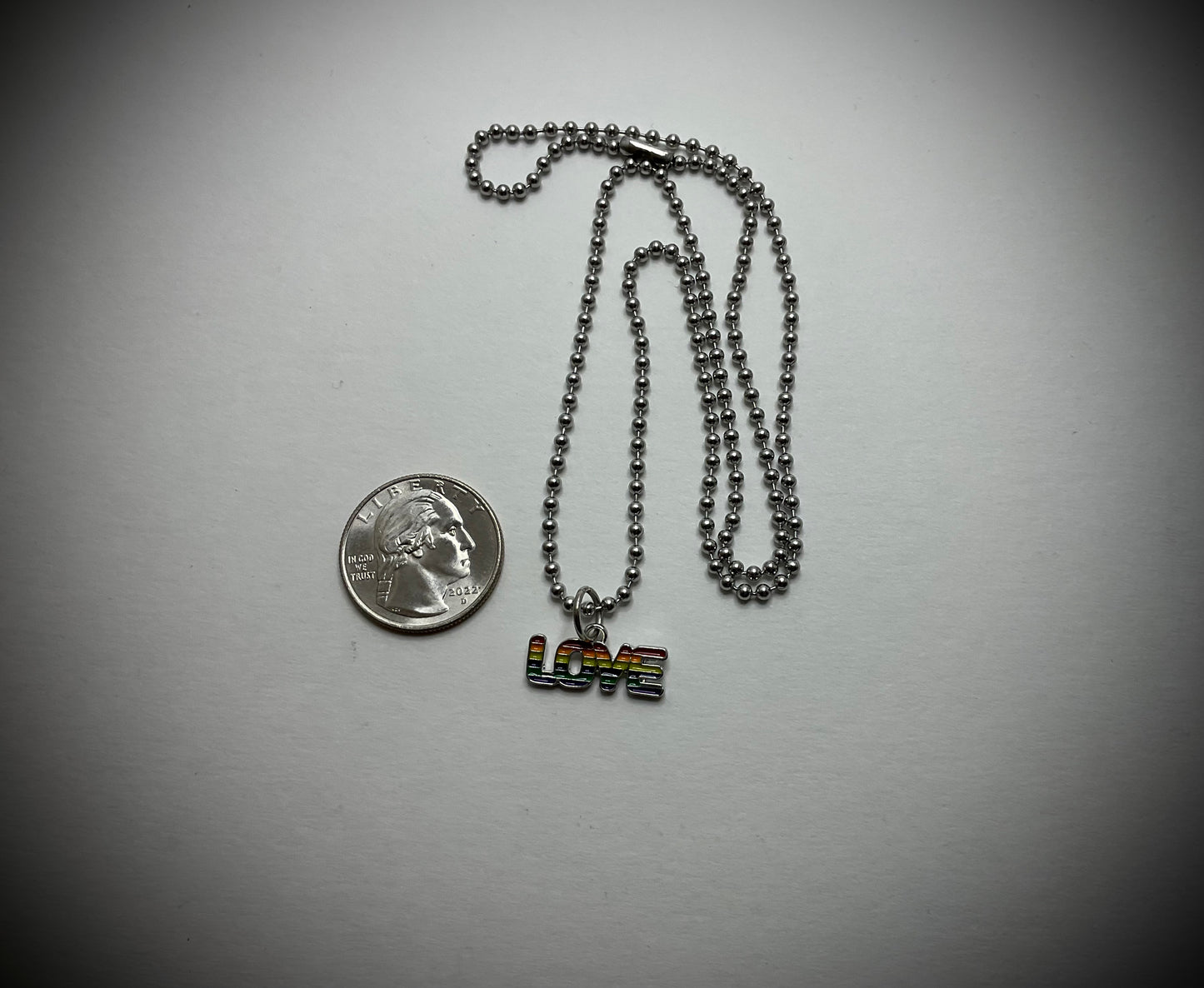 Rainbow LOVE Pride Necklace