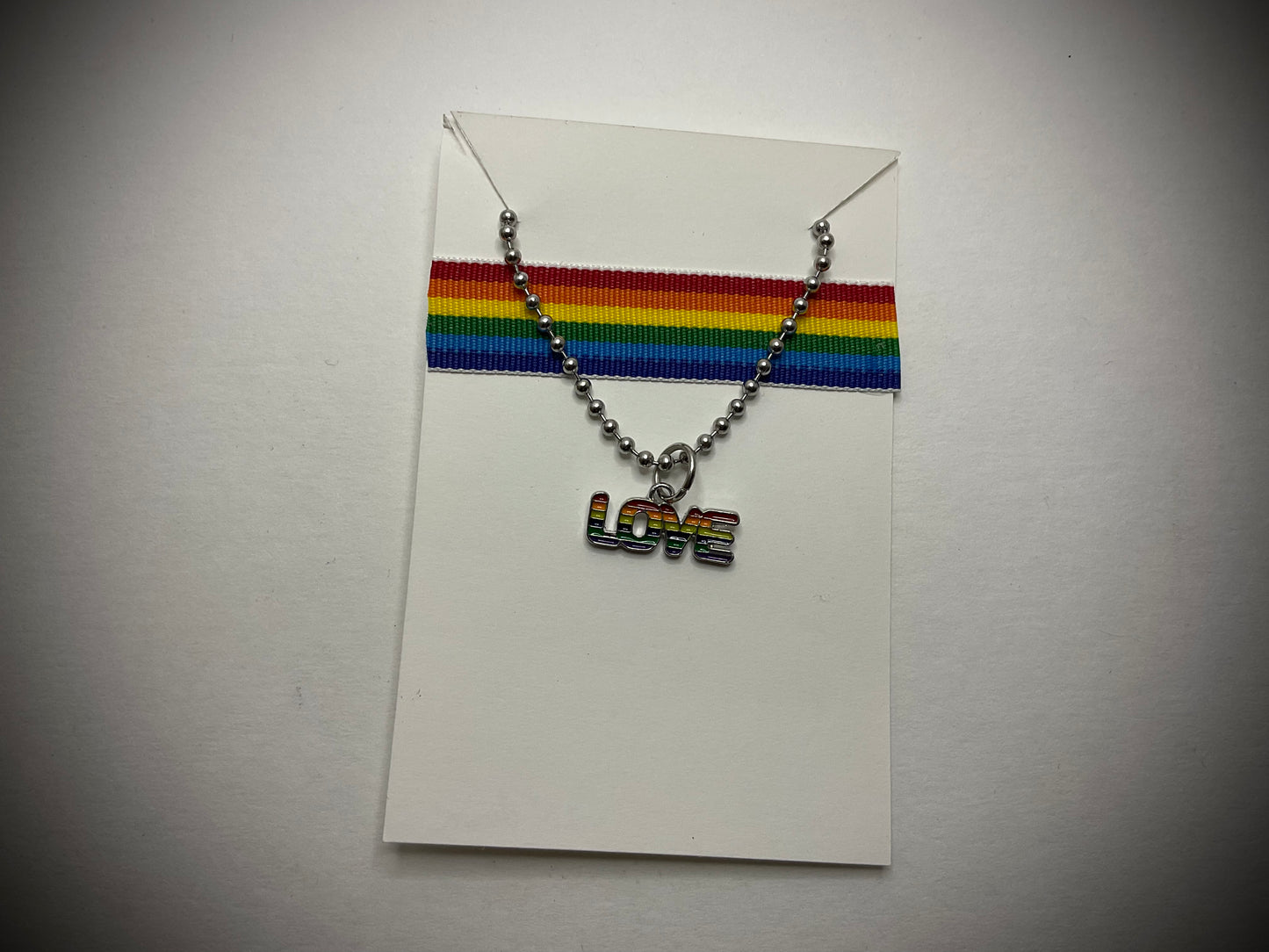 Rainbow LOVE Pride Necklace