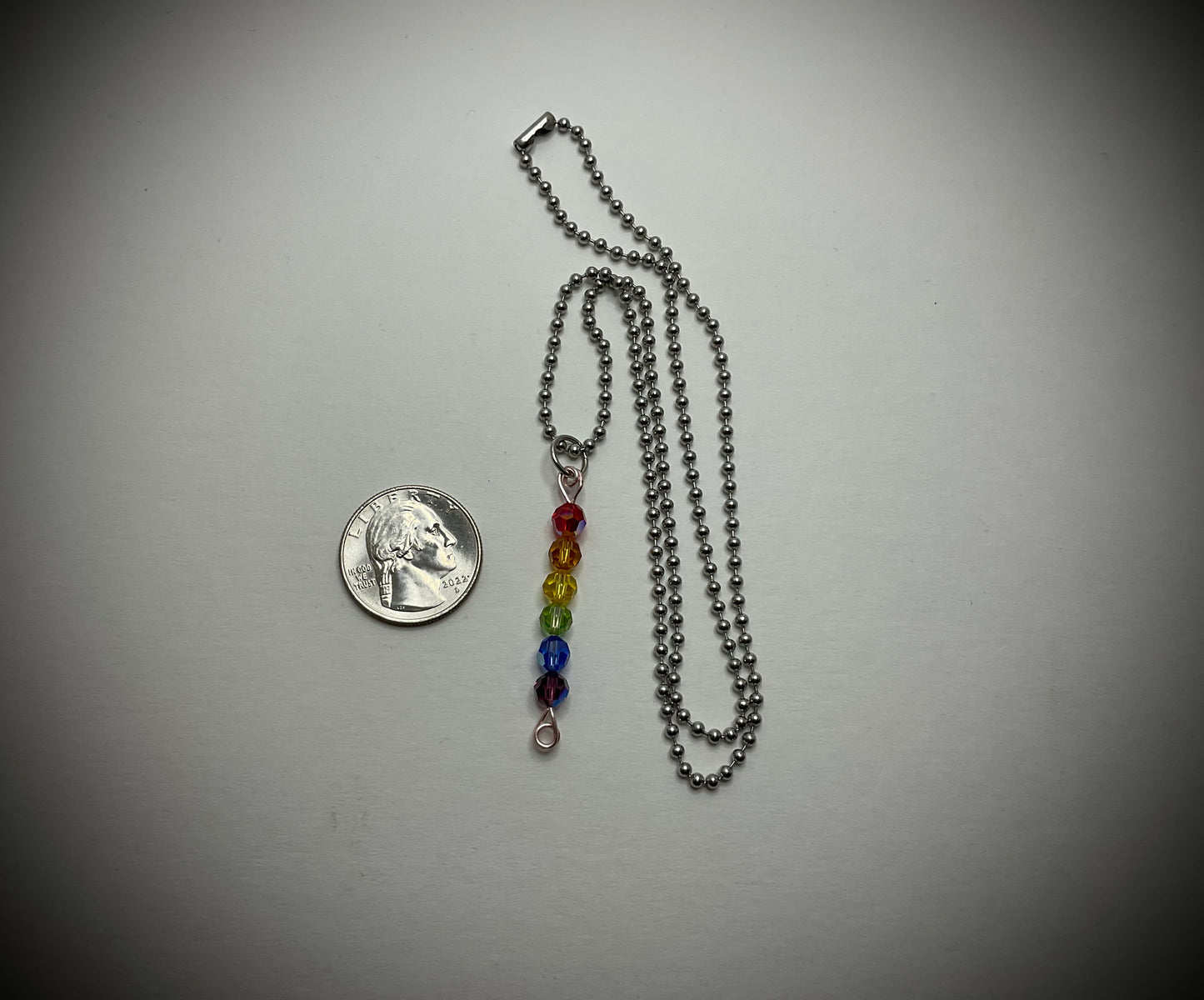 Rainbow Swavorski Crystal Pride Necklace