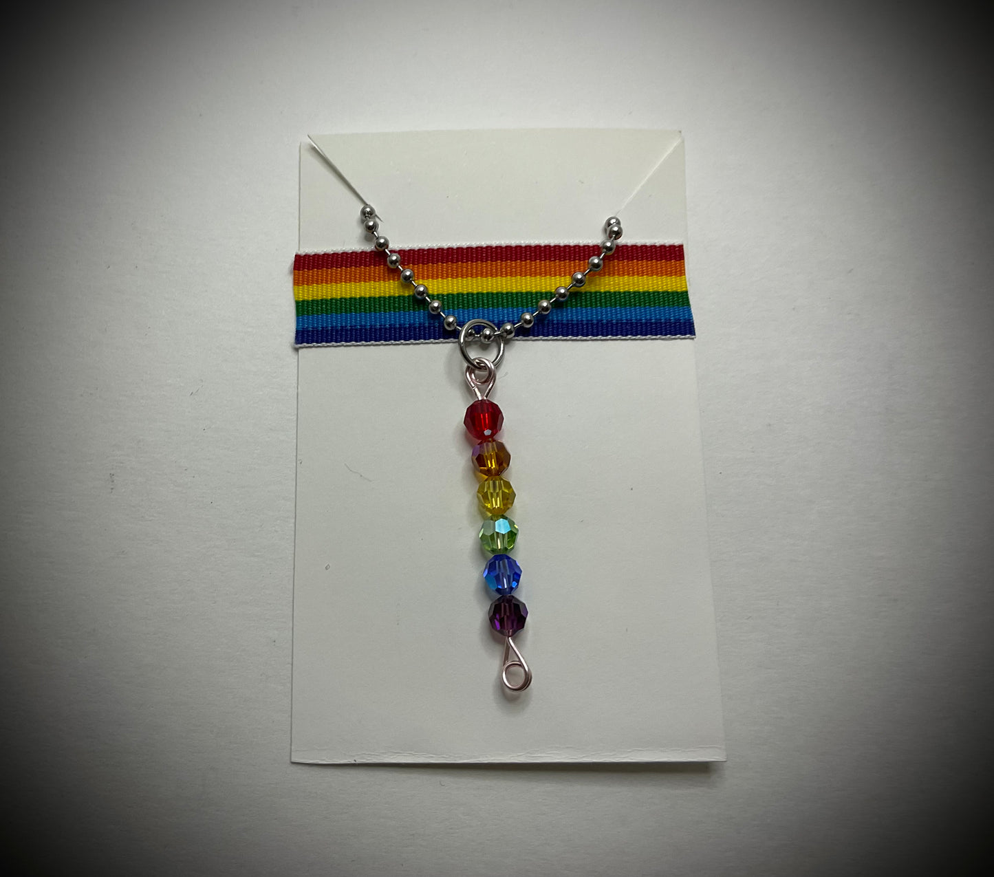 Rainbow Swavorski Crystal Pride Necklace