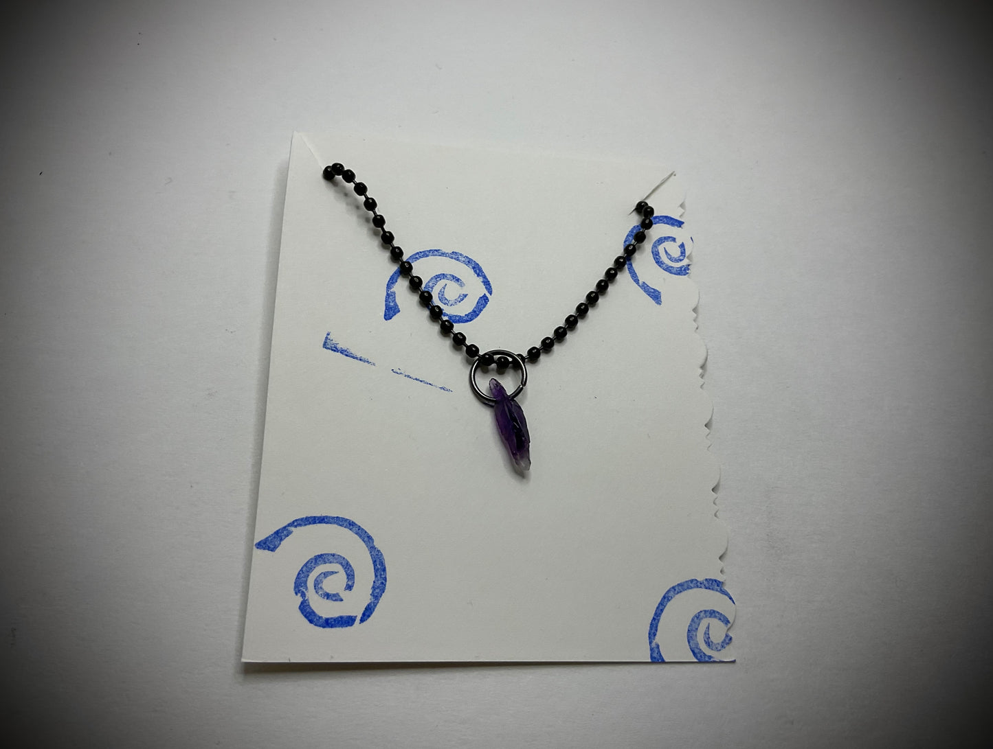 Amethyst Crystal Charm Necklace