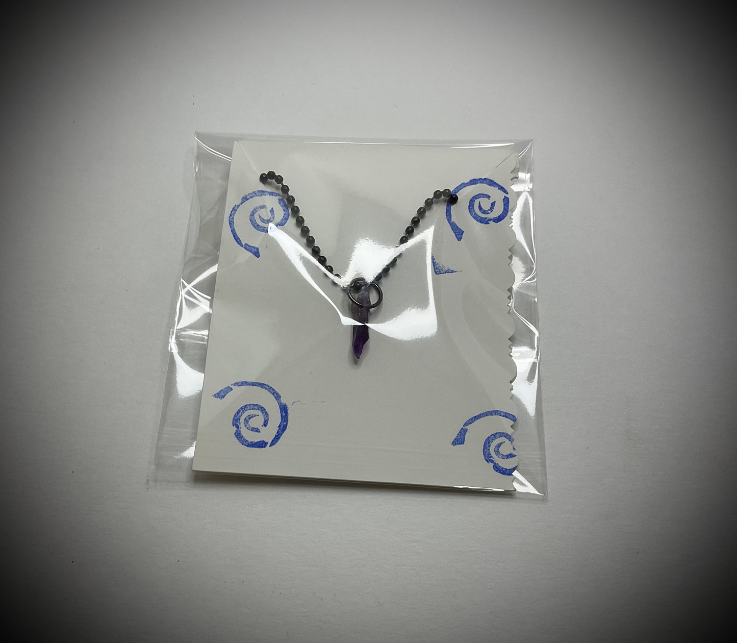 Amethyst Crystal Charm Necklace