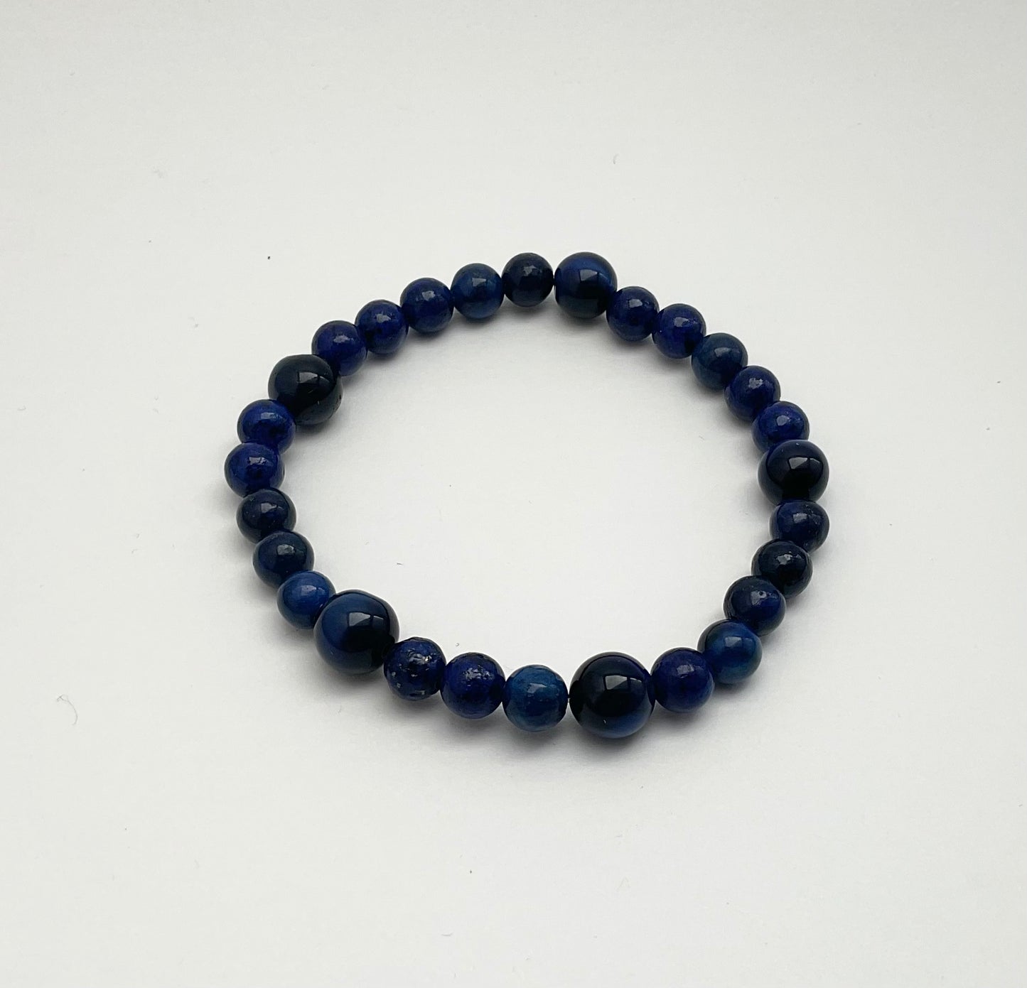 Lapis Lazuli and Blue Tigers Eye Intention Stretch Bracelet