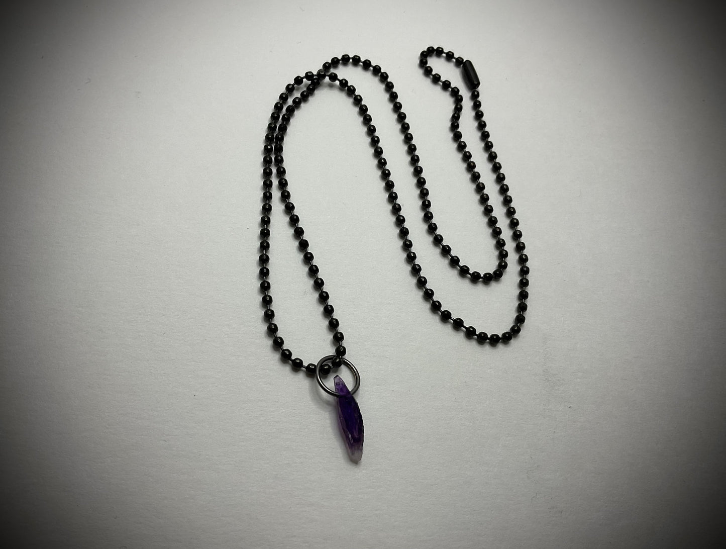 Amethyst Crystal Charm Necklace