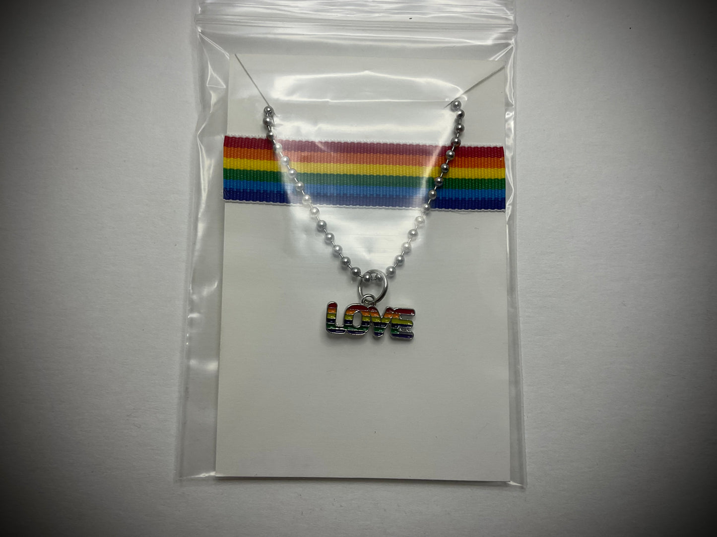 Rainbow LOVE Pride Necklace